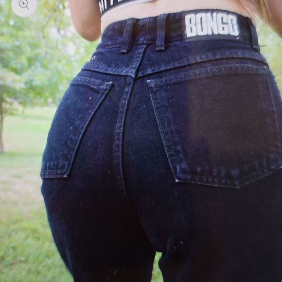 BONGO by Gene Montessano  Vintage 90's black  high waist jeans size 7 - Picture 3 of 6